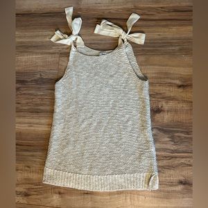 Madewell knit tank with tie straps